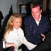 Geri Halliwell and Henry Beckwith leaving Nobu restaurant. London.