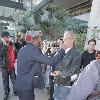 Mos Def has a verbal confrontation with a video paparazzo as he arrives at LAX Los Angeles.