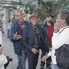 Mos Def has a verbal confrontation with a video paparazzo as he arrives at LAX Los Angeles.