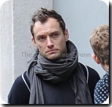 Jude Law and his son in the West Village New York City.