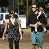 Jessica Alba and and husband Cash Warren take their daughter, Honor Marie, to Mr Bones pumpkin patch in West HollywoodLos Angeles.