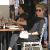 ***Exclusive***Lo Bosworth having breakfast with a friend in Hollywood. Los Angeles, California.