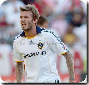 David Beckham in action for the Los Angeles Galaxy v Chiva USA in the first leg of the MLS Western Conference Semifinal at the Home Depot Center in Carson. The game ended in a 2-2 draw.