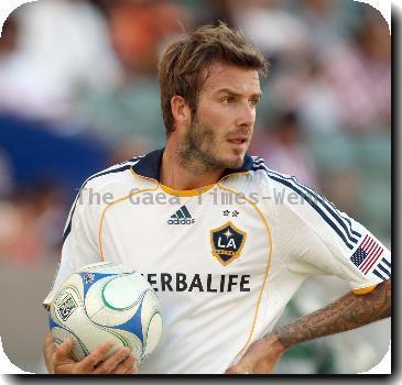 David Beckham in action for the Los Angeles Galaxy v Chiva USA in the first leg of the MLS Western Conference Semifinal at the Home Depot Center in Carson. The game ended in a 2-2 draw.