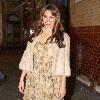 Kelly Brook
 outside the Noel Coward Theatre, where she is stars in the West End production of Calendar Girls. 
London, England