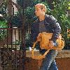 **Exclusive**
'Twilight' hunk Kellan Lutz, carrying a tan leather bag, arriving at the Four Seasons hotel in Beverly Hills.