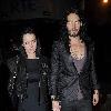 Katy Perry and Russell Brand leaving The Late Late Show holding hands.