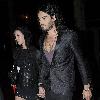 Katy Perry and Russell Brand leaving The Late Late Show holding hands.