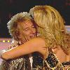 Penny Lancaster dances while her husband Rod Stewart sings on 'Strictly Come Dancing'.  Shown on BBC1.England