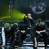 Brian Littrell, A. J. McLean, Howie Dorough and Nick Carterof the Backstreet Boys performing at the O2 Arena Dublin.