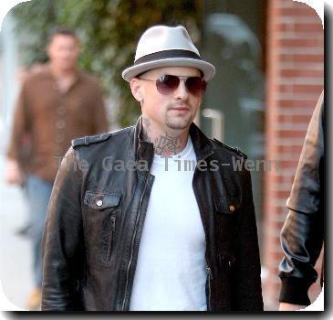 Benji Madden
 arriving at a medical centre in Beverly Hills.