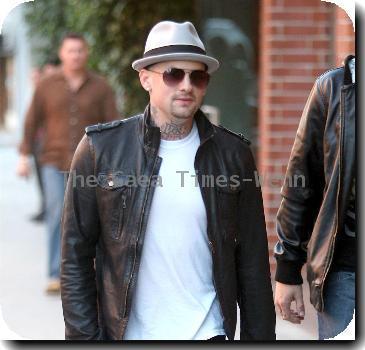 Benji Madden
 arriving at a medical centre in Beverly Hills.