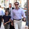 Pierce Brosnanarriving at a medical centre with his son, Paris Brosnan, in Beverly HillsLos Angeles.