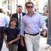 Pierce Brosnanarriving at a medical centre with his son, Paris Brosnan, in Beverly HillsLos Angeles.