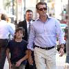 Pierce Brosnanarriving at a medical centre with his son, Paris Brosnan, in Beverly HillsLos Angeles.