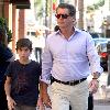 Pierce Brosnanarriving at a medical centre with his son, Paris Brosnan, in Beverly HillsLos Angeles.