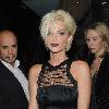 Sarah Harding celebrates her birthday at Kanaloa Nightclub, wearing a black dress. London.