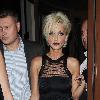 Sarah Harding celebrates her birthday at Kanaloa Nightclub, wearing a black dress. London.