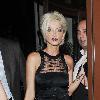 Sarah Harding celebrates her birthday at Kanaloa Nightclub, wearing a black dress. London.