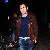 Frank Lampard leaving Cipriani restaurant in a large brown leather jacket London.