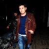 Frank Lampard leaving Cipriani restaurant in a large brown leather jacket London.