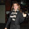 Kelly Brook leaving the Noel Coward Theatre, where she stars in the West End production of ?Calendar Girls? London.