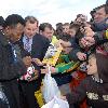 Legendary Brazilian soccer star, Pele  visit to Dunboyne AFC, the FAI Aviva club of the year, and was mobbed by schoolchildren from the area.Dublin.