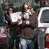 Actress Ellen Pompeoleaving Whole Foods supermarket after purchasing groceriesBeverly Hills.