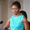 First Lady Michelle Obama thanks the volunteers who helped put up the White House Christmas decorations and kicks off this year?s U.S. Marine Corps Reserve?s Toys for Tots eventWashington DC.