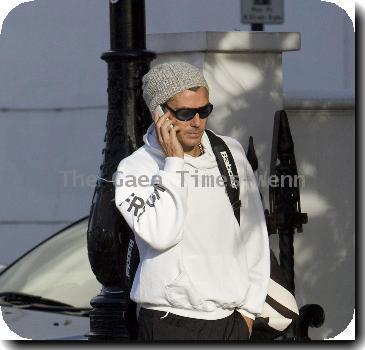 Gavin Rossdalereturning home from the gymLondon.