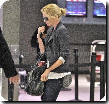 'The Road' star Charlize Theron arriving at LAX airport.