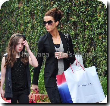 Kate Beckinsale visits Fred Segal. She later went to see a show at the Santa Monica Arts Center with some friendsSanta Monica.