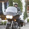 Anthony Kiedis of the Red Hot Chili Peppers
takes his Harley Davidson Motorcycle for a ride
in Cross Creek.