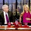 Kelly Ripa
had a bit of a wardrobe malfunction on ABC's 'Live With Regis and Kelly' with Guest co-host Anderson Cooper. Ripa covers herself with a jacket to prevent exposing herself.
USA