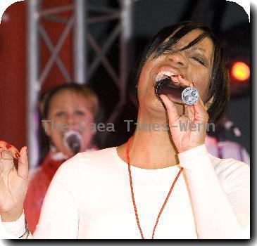 Peter Andre
performing live at a free concert, sponsored by Coca Cola, at Spitalfields Market..