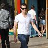 Johnny Knoxville 
out shopping at the Apple store in Hollywood.