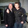 Chris Moyles and Patrick Kielty hugging
outside BBC NI buildings just after finishing Chris Moyles last show of the year 2009.