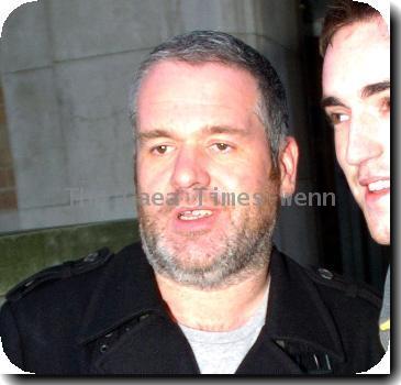 Chris Moyles and Patrick Kielty hugging
outside BBC NI buildings just after finishing Chris Moyles last show of the year 2009.