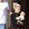 Ashley Tisdale
 goes shopping at Studio City with her boyfriend Scott Spear and her dog Maui.