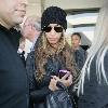 Leona Lewis arrives at LAX airport.