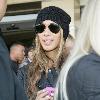 Leona Lewis arrives at LAX airport.