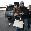 Leona Lewis arrives at LAX airport.