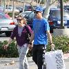 Robert Downey Jr. 
goes shopping at Cross Creek in Malibu, carrying a coffee..