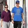 Robert Downey Jr. 
goes shopping at Cross Creek in Malibu, carrying a coffee..