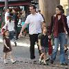 Diedrich Bader shops with his family in HollywoodLos Angeles.