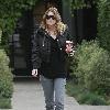 Amercian actress Ellen Pompeo
carries a coffee while out christmas shopping at Jenni Kayne with a friend in West Hollywood.