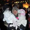 Peter Andre carrying Junior and Princess Tiaamii  
at 'Winter Wonderland' in Hyde Park.