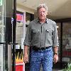 Harrison Ford grabs a coffee in Beverly Hills Los Angeles.