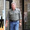 Harrison Ford grabs a coffee in Beverly Hills Los Angeles.