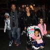 Stephen Belafonte and Melanie Brown Christmas shopping together with her children Phoenix Chi and Angel Iris Murphy.Los Angeles.